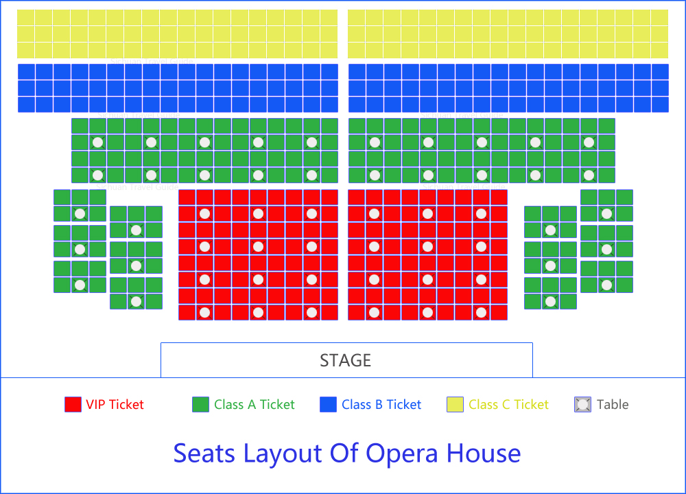 Sichuan Opera House Seat Map