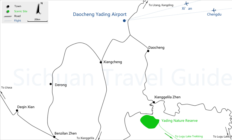 Daocheng Yading Maps