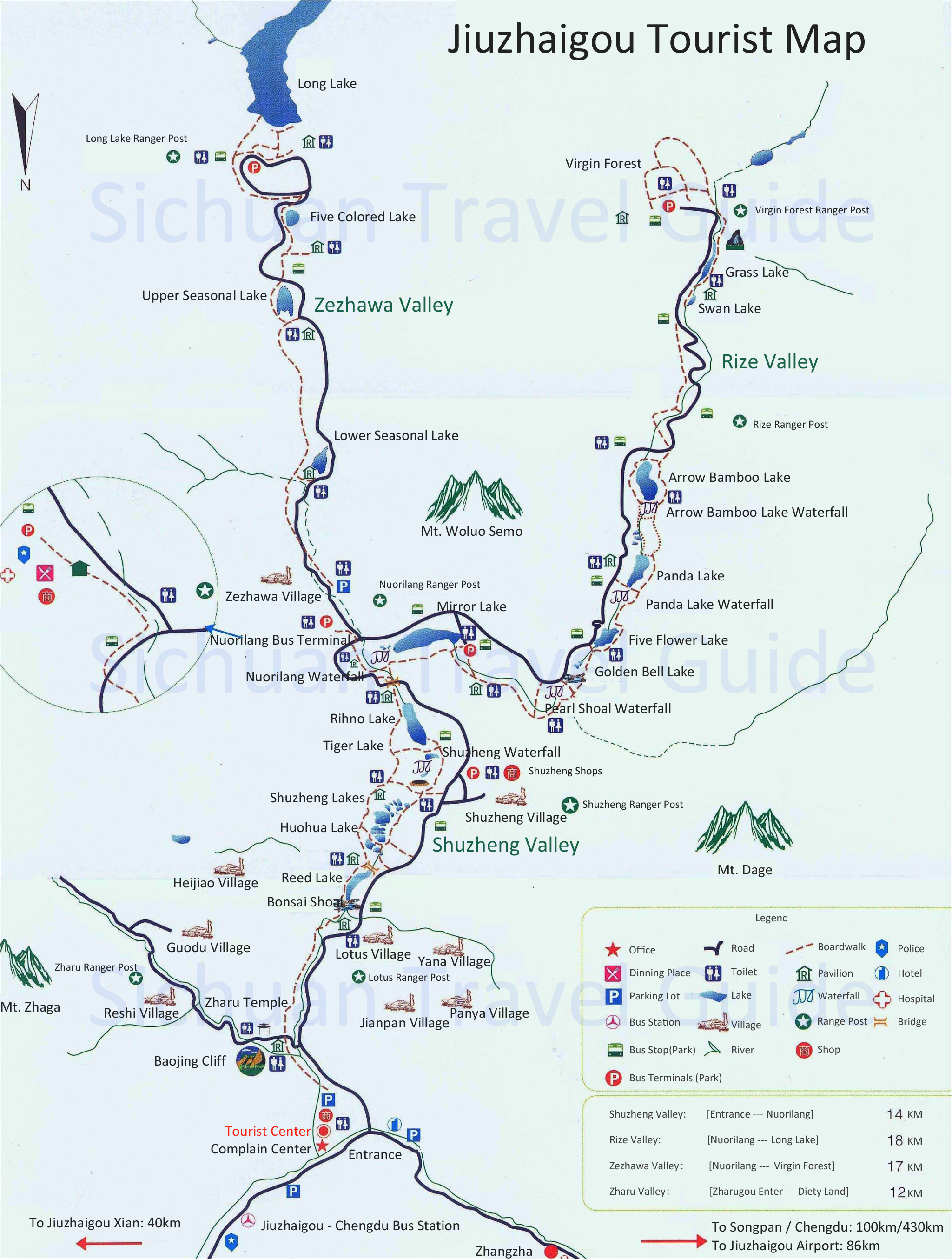 Jiuzhaigou Map