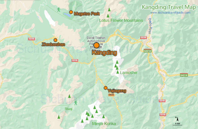 Gongga Riuqie Hiking Map