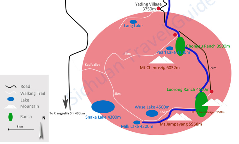 Daocheng Yading Maps