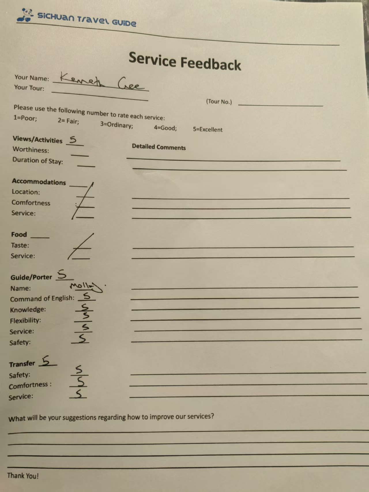 STG service feedback